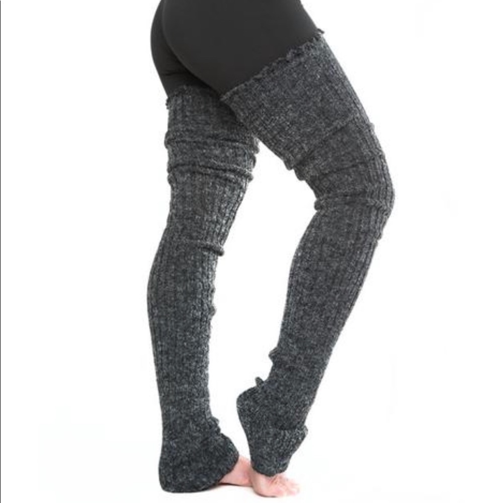 Blessed Bodywear thigh high leg warmers Grey